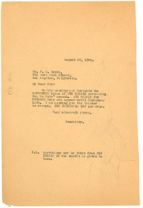 Letter from Crisis to F. A. Brode