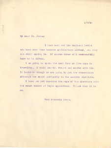 Letter from W. E. B. Du Bois to the United States Census Office