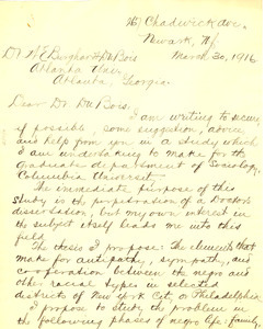 Letter from Luther H. Ketels to W. E. B. Du Bois
