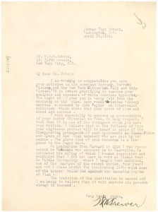 Letter from W. M. Brewer to W. E. B. Du Bois