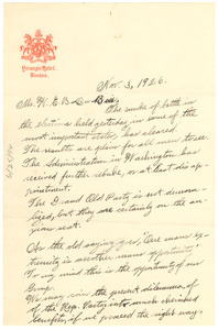 Letter from Daniel H. Wilson to W. E. B. Du Bois