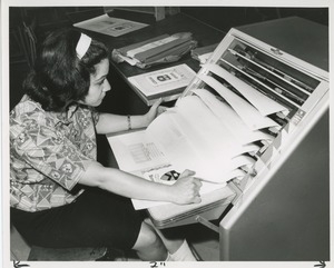 Woman printing