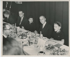 Unidentified attendees at Thanksgiving party