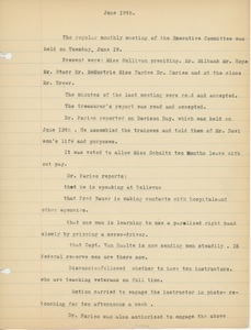 Minutes of the meeting of the Executive Committee of the Institute for Crippled and Disabled Men