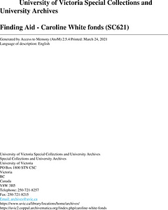Caroline White fonds