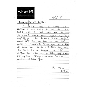 Letter from Chatfield Elementary School (Grand Junction, Colorado)