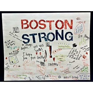 Boston Strong poster at Copley Square Memorial (South Hampton, New Hampshire)