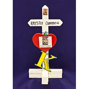 Copley Square Memorial cross for Krystle Campbell