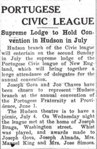 "Portuguese Civic League" - Hudson News-Enterprise