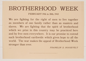 Brotherhood Week