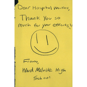 Card from Ward Melville High School