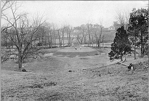 Looking down the fairway towards the sixth green