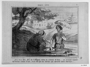 - On a beau dire, Mme de Coffignon, même en costume de bain.... on reconnait toujours une femme comme il faut..... ce ne sont pas des lorettes qui auraient notre tournure!....