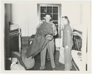 Getting settled in their dorm room in Alumni Hall