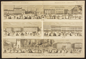 Grand Panoramic View of Tremont Street, East and West Sides, From Court Street to the Common