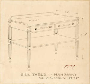 "Side Table of Mahogany"