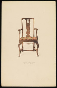 "Queen Anne Chair in Walnut"