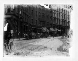 Looking northerly on Washington St. near Clark's Hotel, Boston, Mass., March 1905