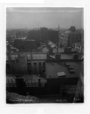 South from roof 790 Washington Street, bird's-eye view, Boston, Mass.