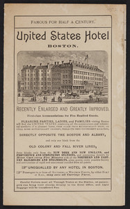 New vest pocket map of Boston and surrounding country, Tilly Haynes, United States Hotel, Boston, Mass., 1897