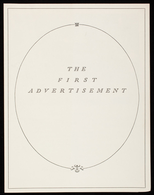 First advertisement, Crane's Business Papers, Crane & Co., Dalton, Mass.
