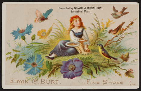 Trade card for Edwin C. Burt, fine shoes, New York, New York, 1881