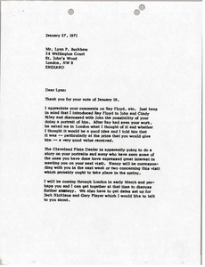 Letter from Mark H. McCormack to Lynn Buckham
