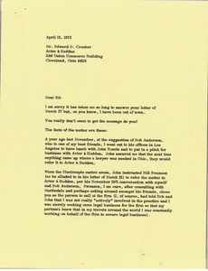 Letter from Mark H. McCormack to Edward D. Crocker