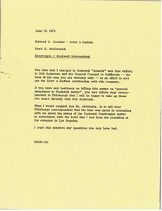 Memorandum from Mark H. McCormack to Edward D. Crocker