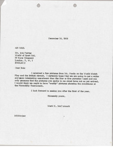 Letter from Mark H. McCormack to Bob Ferrier