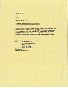 Memorandum from Mark H. McCormack to list