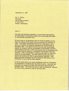 Letter from Mark H. McCormack to T. Wilson