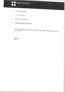 Memorandum from Mark H. McCormack to Bill Sinrich