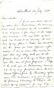 Letter from Joseph Lyman to Catherine Lyman