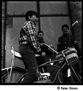 Kids on bicycles, Cambridge, Mass.