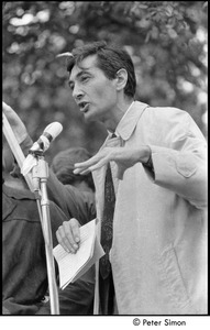 Resistance rally: Howard Zinn speaking at rally on Boston Common