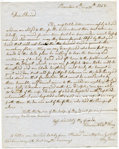 Letter from Edward and Elizabeth Wing to Samuel Boyd Tobey