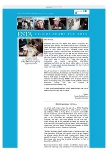 Elders Share the Arts [newsletter]