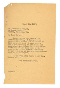 Letter from W. E. B. Du Bois to Clement G. Morgan