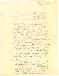 Letter from Addie W. Hunton to W. E. B. Du Bois