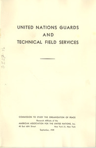 United Nations guards and technical field services