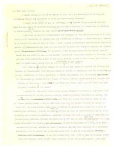 Letter from W. E. B. Du Bois to Anita Blaine