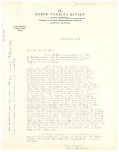 Letter from Paula Snelling to W. E. B. Du Bois