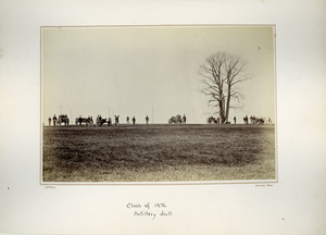 Class of 1876, artillery drill, Massachusetts Agricultural College