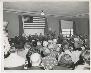 Herbert Hoover speaking at Institute Day