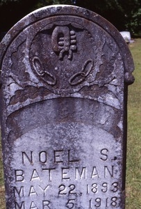 Ellis Cemetery (Franklinton, La.): Noel Bateman, 1918
