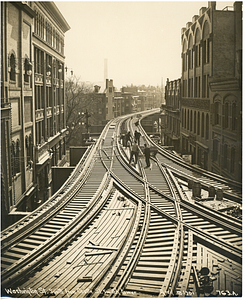 Washington Street south from Castle Street switch tower