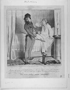 Monsieur cela ne peut pas se passer comme ça !.... Vous avez l’infamie de me faire demander l’argent que je vous dois...... Vous me mettez dans l’obligation d’avouer que je ne puis pas vous payer. Vous m’humiliez. Vous m’en rendez raison, monsieur !!!