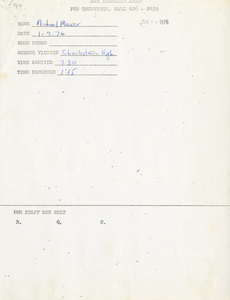 Citywide Coordinating Council daily monitoring report for Charlestown High School by Michael Mauer, 1976 January 9