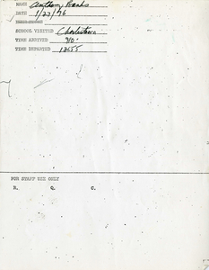 Citywide Coordinating Council daily monitoring report for Charlestown High School by Anthony Banks, 1976 January 27